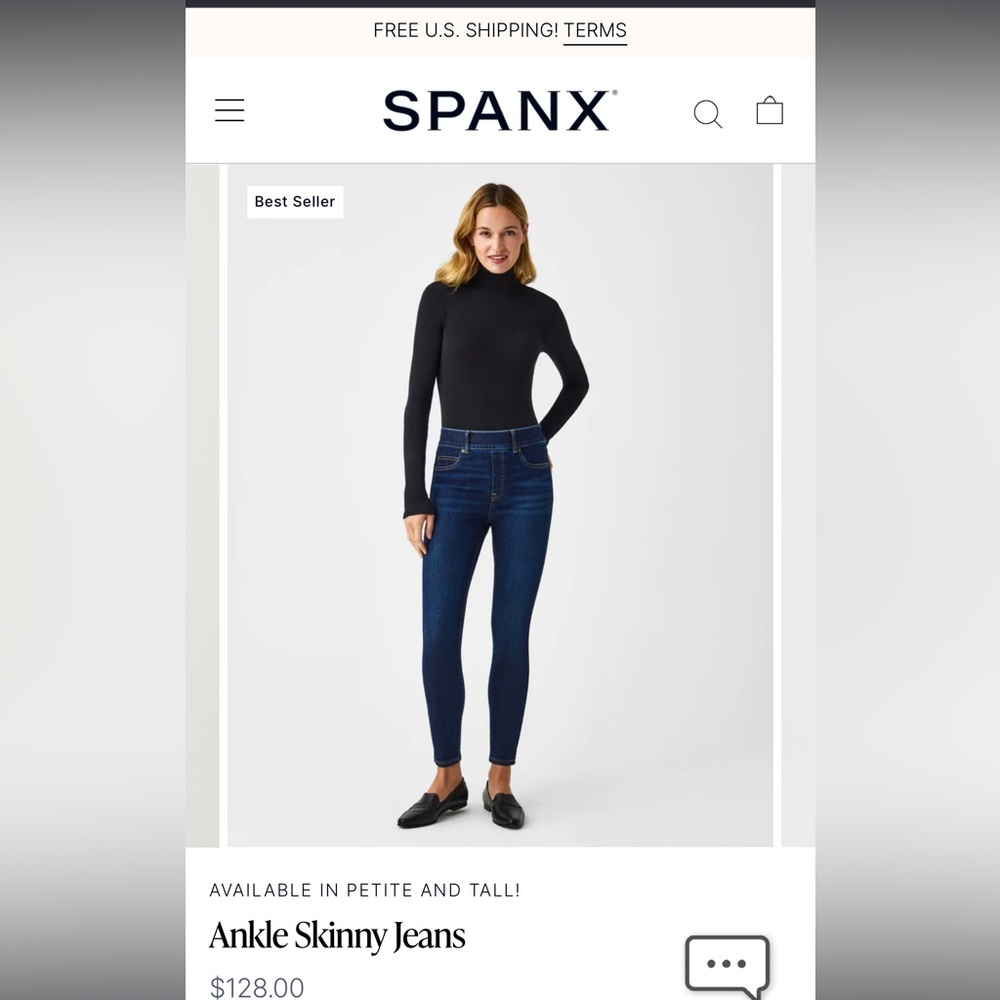 *NWOT* Spanx Ankle Skinny Jeans Size L